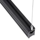 GloboStar® MARKET 61022-P Γραμμικό Κρεμαστό Φωτιστικό Linear LED 18W 2170lm 60° AC 220-240V Μ120 x Π2 x Υ4cm Θερμό Λευκό 2700K - Μαύρο - 3 Years Warranty