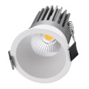 GloboStar® MICRO-B 60242 Χωνευτό LED Spot Downlight TrimLess Φ6cm 7W 910lm 38° AC 220-240V IP20 Φ6 x Υ7.8cm - Στρόγγυλο - Λευκό - Φυσικό Λευκό 4500K - Bridgelux COB - 5 Years Warranty