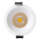 GloboStar® MICRO-B 60242 Χωνευτό LED Spot Downlight TrimLess Φ6cm 7W 910lm 38° AC 220-240V IP20 Φ6 x Υ7.8cm - Στρόγγυλο - Λευκό - Φυσικό Λευκό 4500K - Bridgelux COB - 5 Years Warranty