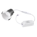 GloboStar® MICRO-B 60242 Χωνευτό LED Spot Downlight TrimLess Φ6cm 7W 910lm 38° AC 220-240V IP20 Φ6 x Υ7.8cm - Στρόγγυλο - Λευκό - Φυσικό Λευκό 4500K - Bridgelux COB - 5 Years Warranty