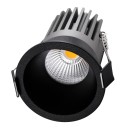 GloboStar® MICRO-B 60244 Χωνευτό LED Spot Downlight TrimLess Φ6cm 7W 910lm 38° AC 220-240V IP20 Φ6 x Υ7.8cm - Στρόγγυλο - Μαύρο - Φυσικό Λευκό 4500K - Bridgelux COB - 5 Years Warranty