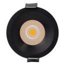 GloboStar® MICRO-B 60244 Χωνευτό LED Spot Downlight TrimLess Φ6cm 7W 910lm 38° AC 220-240V IP20 Φ6 x Υ7.8cm - Στρόγγυλο - Μαύρο - Φυσικό Λευκό 4500K - Bridgelux COB - 5 Years Warranty