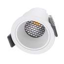 GloboStar® PLUTO-S 60248 Χωνευτό LED Spot Downlight TrimLess Φ6.4cm 7W 910lm 38° AC 220-240V IP20 Φ6.4 x Υ4.9cm - Στρόγγυλο - Λευκό & Anti-Glare HoneyComb - Φυσικό Λευκό 4500K - Bridgelux COB - 5 Years Warranty