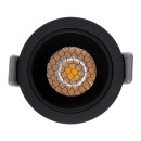 GloboStar® PLUTO-S 60250 Χωνευτό LED Spot Downlight TrimLess Φ6.4cm 7W 910lm 38° AC 220-240V IP20 Φ6.4 x Υ4.9cm - Στρόγγυλο - Μαύρο & Anti-Glare HoneyComb - Φυσικό Λευκό 4500K - Bridgelux COB - 5 Years Warranty