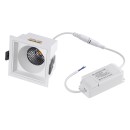 GloboStar® PLUTO-M 60273 Χωνευτό LED Spot Downlight TrimLess Μ8.4xΠ8.4cm 10W 1250lm 38° AC 220-240V IP20 Μ8.4 x Π8.4 x Υ5.9cm - Τετράγωνο - Λευκό & Anti-Glare HoneyComb - Θερμό Λευκό 2700K - Bridgelux COB - 5 Years Warranty