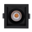 GloboStar® PLUTO-M 60275 Χωνευτό LED Spot Downlight TrimLess Μ8.4xΠ8.4cm 10W 1250lm 38° AC 220-240V IP20 Μ8.4 x Π8.4 x Υ5.9cm - Τετράγωνο - Μαύρο & Anti-Glare HoneyComb - Θερμό Λευκό 2700K - Bridgelux COB - 5 Years Warranty