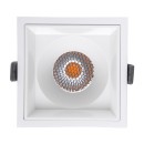 GloboStar® PLUTO-B 60279 Χωνευτό LED Spot Downlight TrimLess Μ10.4xΠ10.4cm 15W 1875lm 38° AC 220-240V IP20 Μ10.4 x Π10.4 x Υ6.5cm - Τετράγωνο - Λευκό & Anti-Glare HoneyComb - Θερμό Λευκό 2700K - Bridgelux COB - 5 Years Warranty