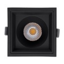 GloboStar® PLUTO-B 60280 Χωνευτό LED Spot Downlight TrimLess Μ10.4xΠ10.4cm 15W 1950lm 38° AC 220-240V IP20 Μ10.4 x Π10.4 x Υ6.5cm - Τετράγωνο - Μαύρο & Anti-Glare HoneyComb - Φυσικό Λευκό 4500K - Bridgelux COB - 5 Years Warranty