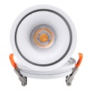 GloboStar® OMEGA-R 60295 Χωνευτό LED Spot Downlight TrimLess Φ10cm 12W 1500lm 36° AC 220-240V IP20 Φ10 x Υ8.2cm - Στρόγγυλο - Λευκό - Θερμό Λευκό 2700K - Bridgelux COB - 5 Years Warranty