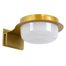 GloboStar® KIARA 60401 Μοντέρνο Φωτιστικό Τοίχου - Απλίκα Καθρέπτη Μπάνιου με 3 Τρόπους Τοποθέτησης LED 5W 560lm 120° AC 220-240V IP44 Μ10 x Π13 x Υ3cm - Φυσικό Λευκό 4500K - Χρυσό - 3 Χρόνια Εγγύηση