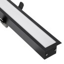 GloboStar® LUCA 61032 Γραμμικό Χωνευτό Φωτιστικό Linear LED CCT 54W 6500lm 120° AC 220-240V Μ121.5 x Π5 x Υ4cm - Εναλλαγή Φωτισμού μέσω Τηλεχειριστηρίου All In One Ψυχρό 6000k+Φυσικό 4500k+Θερμό 2700k Dimmable - Μαύρο - 3 Years Warranty