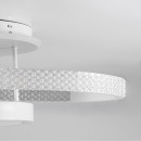 GloboStar® DIAMOND 61115 Φωτιστικό Οροφής Δαχτυλίδι-Κύκλος LED CCT 100W 12123lm 360° AC 220-240V - Εναλλαγή Φωτισμού μέσω Τηλεχειριστηρίου All In One Ψυχρό 6000k+Φυσικό 4500k+Θερμό 2700k Dimmable Φ30+40+50cm+BackLight - Λευκό - 3 Years Warranty