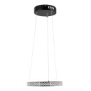 GloboStar® DIAMOND 61126 Κρεμαστό Φωτιστικό Δαχτυλίδι-Κύκλος LED CCT 20W 2356lm 360° AC 220-240V - Εναλλαγή Φωτισμού μέσω Τηλεχειριστηρίου All In One Ψυχρό 6000k+Φυσικό 4500k+Θερμό 2700k Dimmable Φ25cm - Μαύρο - 3 Years Warranty