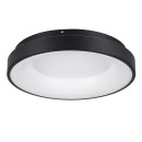 GloboStar® SALEM 61233 Πλαφονιέρα Οροφής Δαχτυλίδι-Κύκλος LED CCT 75W 8625lm 120° AC 220-240V - Εναλλαγή Φωτισμού μέσω Τηλεχειριστηρίου All In One Ψυχρό 6000k+Φυσικό 4500k+Θερμό 2700k Dimmable Φ45cm - Μαύρο - 3 Years Warranty