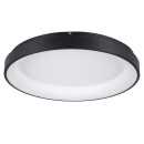 GloboStar® SALEM 61237 Πλαφονιέρα Οροφής Δαχτυλίδι-Κύκλος LED CCT 105W 12075lm 120° AC 220-240V - Εναλλαγή Φωτισμού μέσω Τηλεχειριστηρίου All In One Ψυχρό 6000k+Φυσικό 4500k+Θερμό 2700k Dimmable Φ60cm - Μαύρο - 3 Years Warranty