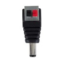 GloboStar® 70677 Βύσμα Τροφοδοσίας DC Αρσενικό - Male Jack Connector σε Κλέμα Πατητή Ταχείας Σύνδεσης L4.1 x W1.5 x H2cm