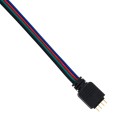 GloboStar® 70691 Ταχυσύνδεσμος Τροφοδοσίας IP20 - Strip To Power Connector 4 PIN Male για Ένωση 1 x RGB Ταινία LED Πλάτους 10mm