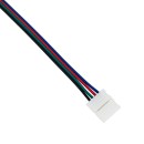 GloboStar® 70691 Ταχυσύνδεσμος Τροφοδοσίας IP20 - Strip To Power Connector 4 PIN Male για Ένωση 1 x RGB Ταινία LED Πλάτους 10mm