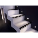 GloboStar® STAIR-PROFILE 70842-3M Προφίλ Αλουμινίου - Βάση & Ψύκτρα Ταινίας LED με Λευκό Γαλακτερό Κάλυμμα - Χρήση σε Σκαλοπάτια - Πατητό Κάλυμμα - Ασημί - 3 Μέτρα - Μ300 x Π8 x Υ3.2cm