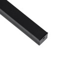 GloboStar® SURFACE-PROFILE 70869-1M Προφίλ Αλουμινίου - Βάση & Ψύκτρα Ταινίας LED με Λευκό Γαλακτερό Κάλυμμα - Επιφανειακή Χρήση - Πατητό Κάλυμμα - Μαύρο - 1 Μέτρο - Μ100 x Π2.3 x Υ2cm