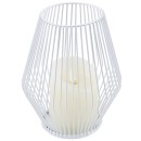 GloboStar® CANDLE 76489 Διακοσμητικό Realistic Κερί με LED Εφέ Κινούμενης Φλόγας - Μπαταρίας 2 x AA (Δεν Συμπεριλαμβάνονται) & Ασύρματο Χειριστήριο IR Θερμό Λευκό 2700K Dimmable Λευκό Φ16 x Υ18cm