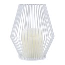 GloboStar® CANDLE 76489 Διακοσμητικό Realistic Κερί με LED Εφέ Κινούμενης Φλόγας - Μπαταρίας 2 x AA (Δεν Συμπεριλαμβάνονται) & Ασύρματο Χειριστήριο IR Θερμό Λευκό 2700K Dimmable Λευκό Φ16 x Υ18cm