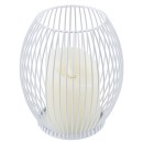 GloboStar® CANDLE 76490 Διακοσμητικό Realistic Κερί με LED Εφέ Κινούμενης Φλόγας - Μπαταρίας 2 x AA (Δεν Συμπεριλαμβάνονται) & Ασύρματο Χειριστήριο IR Θερμό Λευκό 2700K Dimmable Λευκό Φ14 x Υ16cm