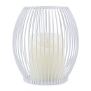 GloboStar® CANDLE 76490 Διακοσμητικό Realistic Κερί με LED Εφέ Κινούμενης Φλόγας - Μπαταρίας 2 x AA (Δεν Συμπεριλαμβάνονται) & Ασύρματο Χειριστήριο IR Θερμό Λευκό 2700K Dimmable Λευκό Φ14 x Υ16cm