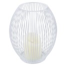 GloboStar® CANDLE 76492 Διακοσμητικό Realistic Κερί με LED Εφέ Κινούμενης Φλόγας - Μπαταρίας 2 x AA (Δεν Συμπεριλαμβάνονται) & Ασύρματο Χειριστήριο IR Θερμό Λευκό 2700K Dimmable Λευκό Φ19 x Υ24cm