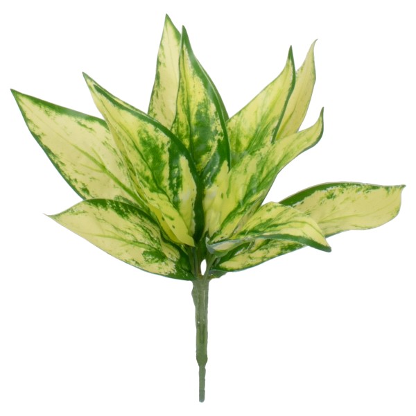 GloboStar® GOLDEN POTHOS 78278 Τεχνητό Φυτό Χρυσός Πόθος - Μπουκέτο Διακοσμητικών Φυτών - Κλαδιών με Φύλλωμα Πράσινο - Κίτρινο Υ26cm