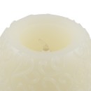 GloboStar® CANDLE 79537 Διακοσμητικό Realistic Κερί με LED Εφέ Κινούμενης Φλόγας - Μπαταρίας 3 x LR1130 Θερμό Λευκό 2700K Μπεζ D6 x H5cm