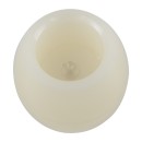 GloboStar® CANDLE 79548 ΣΕΤ 2 x Διακοσμητικά Realistic Κεράκια με LED Εφέ Κινούμενης Φλόγας - Μπαταρίας 12 x CR2032 Μπλε Μπεζ D6 x H5cm