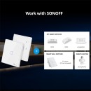 GloboStar® 80067 SONOFF T2EU3C-RF - 433MHz Wireless Smart Wall Touch Button Switch 3 Way - RF Series