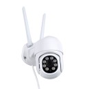 GloboStar® 86039 Ασύρματο Καταγραφικό με 4 x Camera 2MP 1080P WiFi  360° Μοιρών - Αδιάβροχο IP66 - Νυχτερινή Όραση με LED IR - Διπλή Κατέυθυνση Ομιλίας - Ανιχνευτή Κίνησης - Νυχτερινή Λήψη - Λευκό