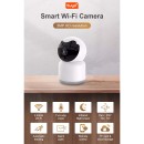 GloboStar® 86072 Table Camera WiFi HD 1080P 3MP 350° Two Way Audio & Motion Detection - Επιτραπέζια Κάμερα WiFi HD 1080P 350° Διπλή Κατέυθυνση Ομιλίας με Ανιχνευτή Κίνησης - Following Face Auto Tracking - Λευκό