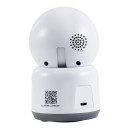 GloboStar® 86072 Table Camera WiFi HD 1080P 3MP 350° Two Way Audio & Motion Detection - Επιτραπέζια Κάμερα WiFi HD 1080P 350° Διπλή Κατέυθυνση Ομιλίας με Ανιχνευτή Κίνησης - Following Face Auto Tracking - Λευκό