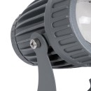 GloboStar® SPOT-FENIA 90137 Σποτ Φωτισμου Wall Washer LED 10W 1000lm 5° DC 24V DMX512 Αδιάβροχο IP65 D7 x H12cm RGB - Γκρι Ανθρακί - 3 Years Warranty