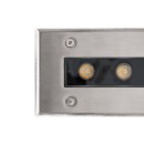 GloboStar® UNDERGROUND-REMVI 90190 Χωνευτό Φωτιστικό Wall Washer Δαπέδου LED 9W 810lm 10° DC 24V Αδιάβροχο IP68 L30 x W9 x H8.5cm Θερμό Λευκό 2700K - Ανοξείδωτο Ατσάλι - 3 Years Warranty