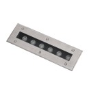 GloboStar® UNDERGROUND-REMVI 90191 Χωνευτό Φωτιστικό Wall Washer Δαπέδου LED 9W 765lm 10° DC 24V Αδιάβροχο IP68 L30 x W9 x H8.5cm RGBW DMX512 - Ανοξείδωτο Ατσάλι - 3 Years Warranty