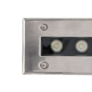 GloboStar® UNDERGROUND-REMVI 90191 Χωνευτό Φωτιστικό Wall Washer Δαπέδου LED 9W 765lm 10° DC 24V Αδιάβροχο IP68 L30 x W9 x H8.5cm RGBW DMX512 - Ανοξείδωτο Ατσάλι - 3 Years Warranty