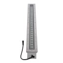 GloboStar® UNDERGROUND-PASSAGGIO 90197 Χωνευτό Φωτιστικό Wall Washer Δαπέδου LED 24W 2040lm 10° DC 24V Αδιάβροχο IP68 με Ρυθμιζόμενη Γωνία Φωτισμού L108 x W9 x H7.5cm RGBW DMX512 - Ανοξείδωτο Ατσάλι - 3 Years Warranty