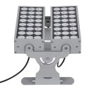 GloboStar® FLOOD-ZENA 90220 Προβολέας Wall Washer για Φωτισμό Κτιρίων LED 120W 10800lm 3° DC 24V Αδιάβροχο IP65 L38 x W30.5 x H24cm Θερμό Λευκό 2700K - Ασημί - 3 Years Warranty