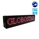 GloboStar® 90301 Κυλιόμενη Ψηφιακή Επιγραφή P10 LED SMD AC 220-240V με Wi-Fi - Αδιάβροχή IP65 - Διπλής Όψης - Μ104 x Π12 x Υ20cm Κόκκινο