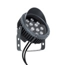 GloboStar® TREELIGHT-VINA 90362 Σποτ Φωτισμού με Αντιθαμβωτική Γρίλια Ειδικό για Φυτά - Δέντρα με Βάση Κήπου / Καρφωτό LED 24W 2040lm 10° DC 24V Αδιάβροχο IP65 L21.5 x W18.3 x H14cm RGBW DMX512 - Γκρι Ανθρακί - 3 Years Warranty