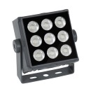 GloboStar® FLOOD-TINY 90369 Προβολέας Wall Washer για Φωτισμό Κτιρίων LED 27W 2565lm 3° DC 24V Αδιάβροχο IP65 L13.8 x W16.4 x H7cm Φυσικό Λευκό 4500K - Γκρι Ανθρακί - 3 Years Warranty