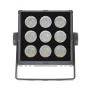 GloboStar® FLOOD-TINY 90369 Προβολέας Wall Washer για Φωτισμό Κτιρίων LED 27W 2565lm 3° DC 24V Αδιάβροχο IP65 L13.8 x W16.4 x H7cm Φυσικό Λευκό 4500K - Γκρι Ανθρακί - 3 Years Warranty