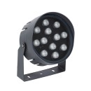 GloboStar® FLOOD-NIGMA 90396 Προβολέας Wall Washer για Φωτισμό Κτιρίων LED 24W 2040lm 30° DC 24V Αδιάβροχο IP65 L15 x W15 x H9.1cm RGBW DMX512 - Γκρι Ανθρακί - 3 Years Warranty