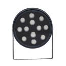 GloboStar® FLOOD-NIGMA 90396 Προβολέας Wall Washer για Φωτισμό Κτιρίων LED 24W 2040lm 30° DC 24V Αδιάβροχο IP65 L15 x W15 x H9.1cm RGBW DMX512 - Γκρι Ανθρακί - 3 Years Warranty