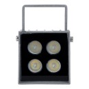 GloboStar® SPOT-JENA 90636 Σποτ Φωτισμου Wall Washer LED 8W 920lm 8° AC 220-240V Αδιάβροχο IP65 Μ8.5 x Π7.3 x Υ9.5cm Φυσικό Λευκό 4500K - Γκρι Ανθρακί - 3 Years Warranty