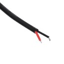 GloboStar® 70749 Καλώδιο Τροφοδοσίας DC 2 Μέτρων από Jack Male 2.1x5.5mm σε 2 x 0.3mm Ατερμάτιστο Καλώδιο Μ200 x Π1.1cm Μαύρο